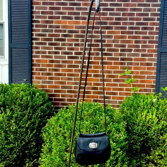 Fossil VINTAGE black leather crossbody - Picture 1 of 16